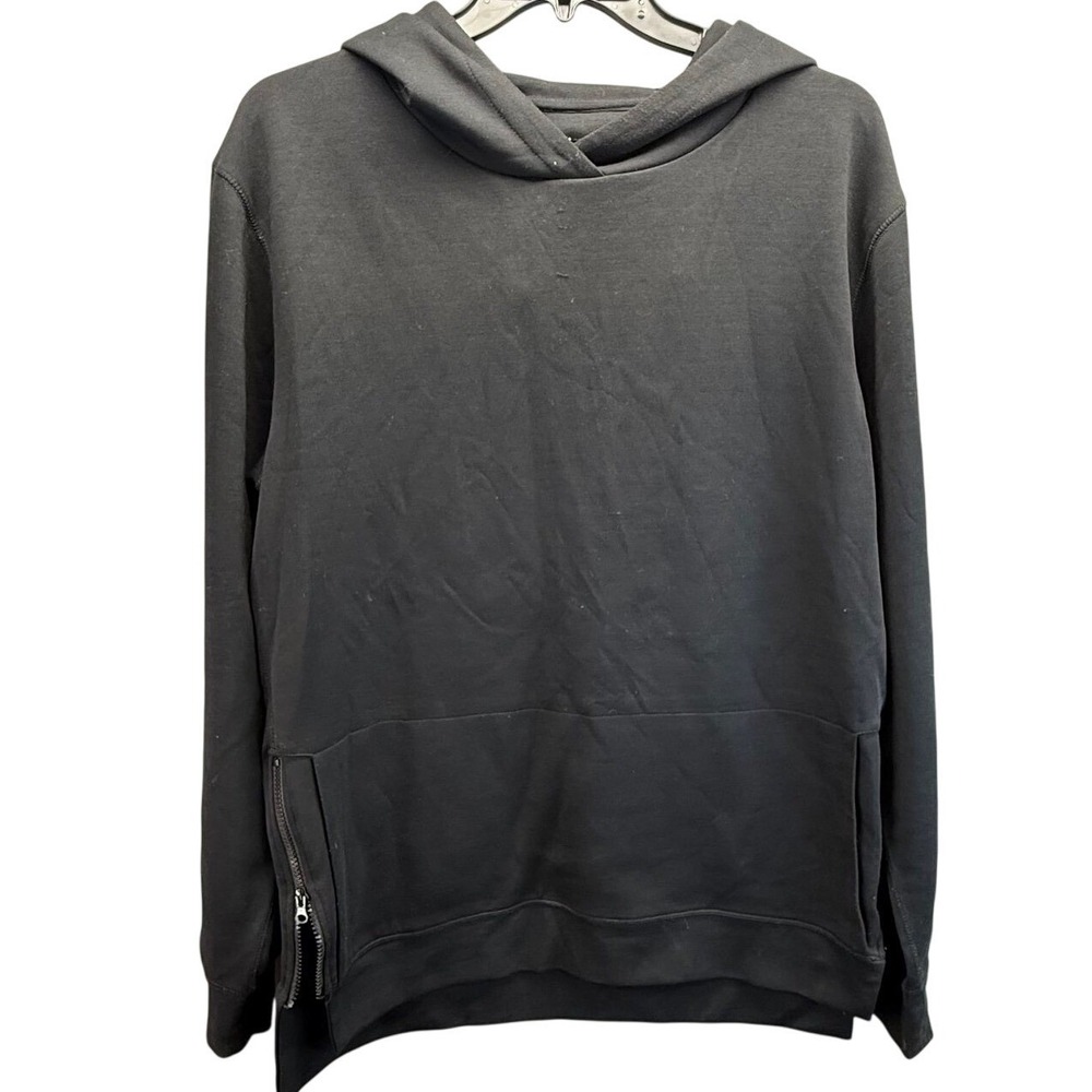 City Lab Mens 2XL Black Side Zip Hoodie Streetwear Urban Pullover gorpcore‎